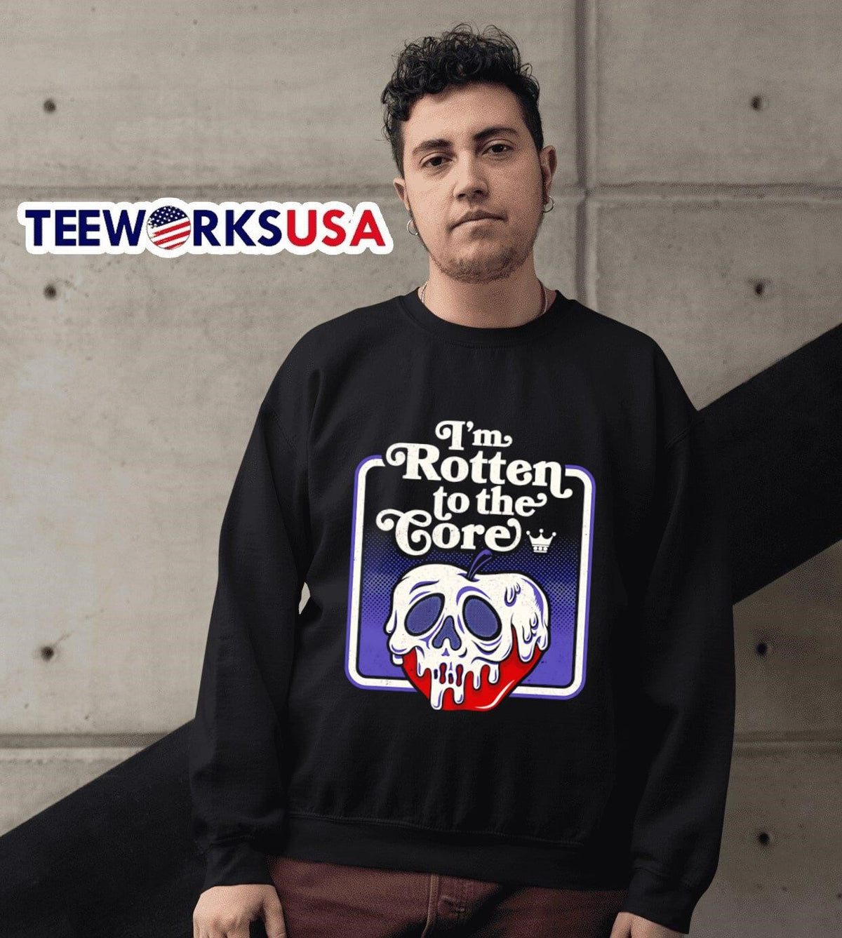 I'm rotten to the core skull apple - Adult & Kids T-Shirts, Sweatshirts & Hoodies apparel design preview 3