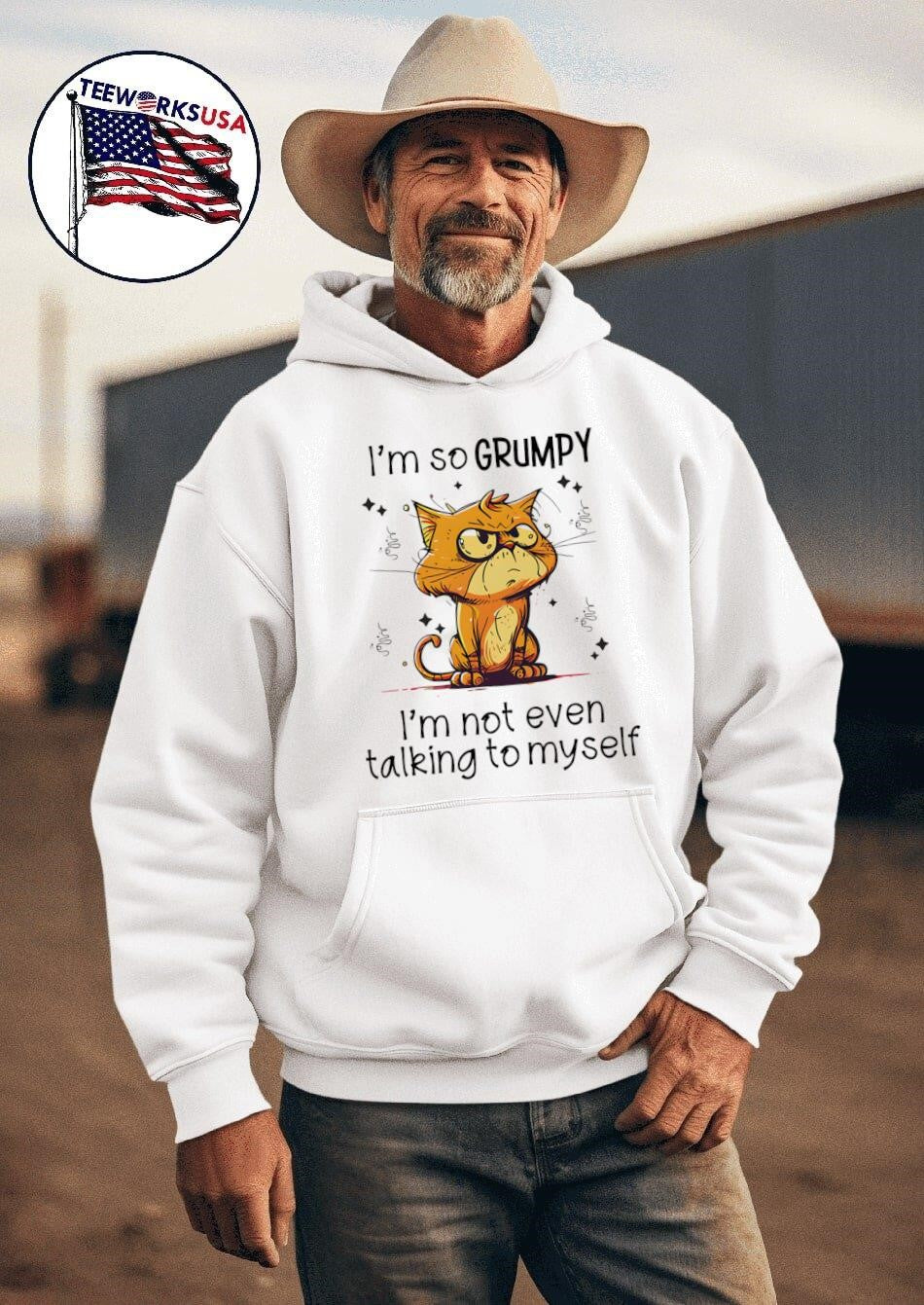 I'm so grumpy not even talking to myself - Adult & Kids T-Shirts, Sweatshirts & Hoodies apparel design preview 2
