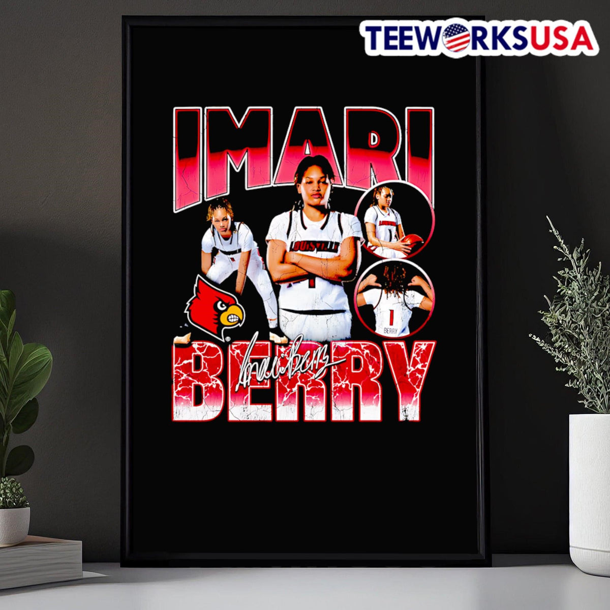 Imari Berry Louisville 90s graphic - Adult & Kids T-Shirts, Sweatshirts & Hoodies apparel design preview 5