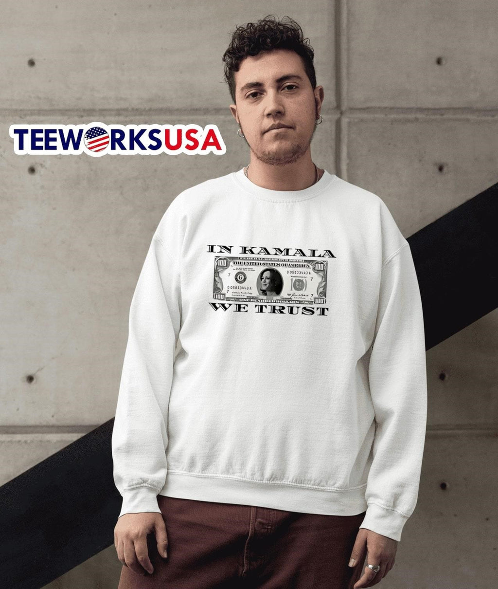 In Kamala We Trust $100 Bill - Adult & Kids T-Shirts, Sweatshirts & Hoodies apparel design preview 3