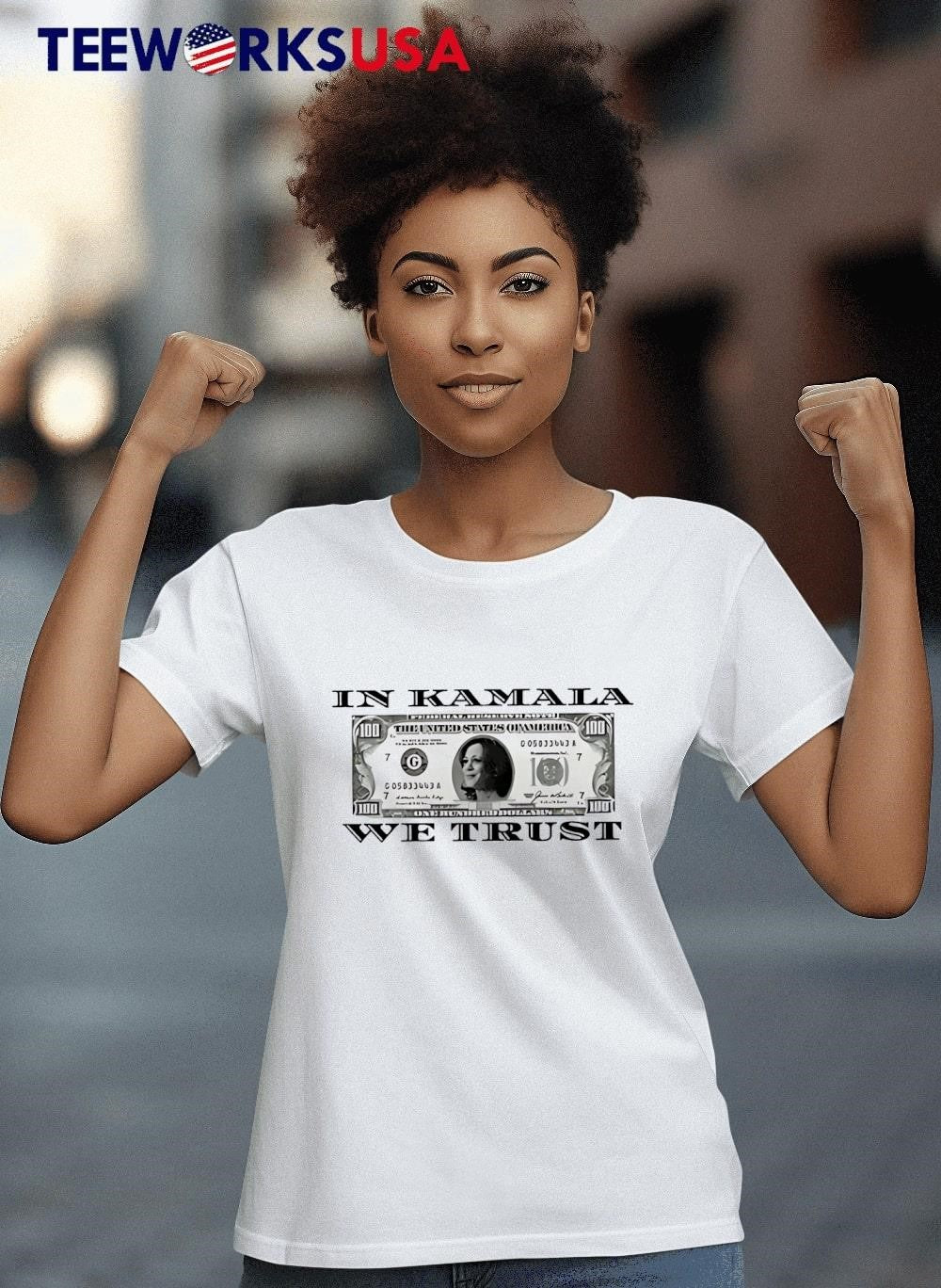 In Kamala We Trust $100 Bill - Adult & Kids T-Shirts, Sweatshirts & Hoodies apparel design preview 4