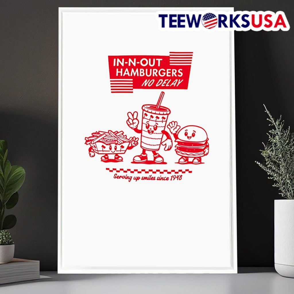 In N Out Serving Up Smiles - Adult & Kids T-Shirts, Sweatshirts & Hoodies apparel design preview 6