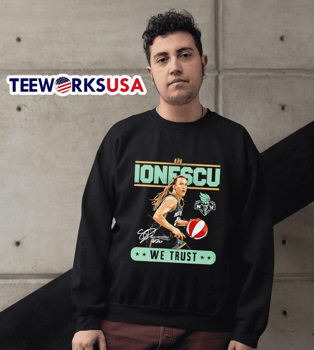 In Sabrina Ionescu we trust - Adult & Kids T-Shirts, Sweatshirts & Hoodies apparel design preview 6