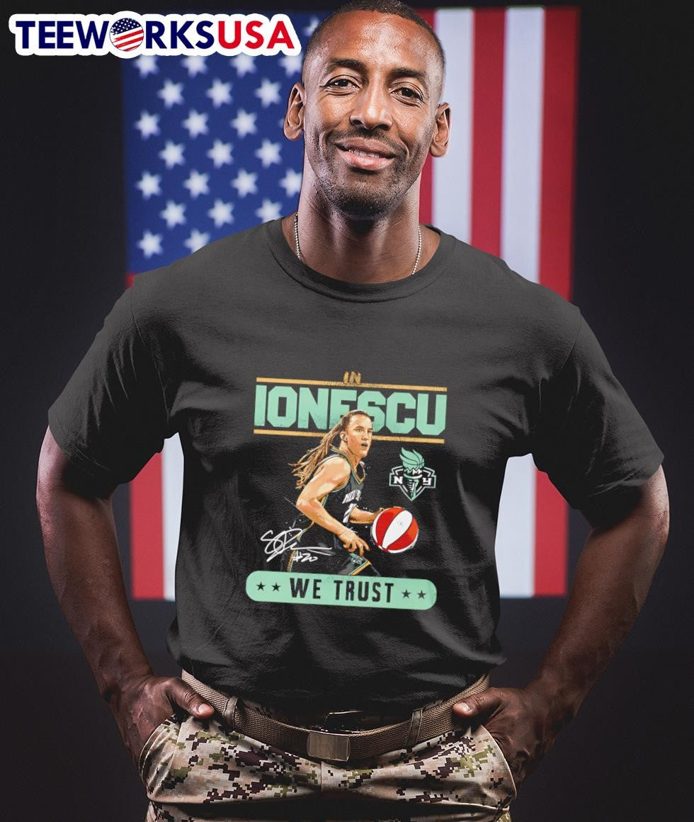 In Sabrina Ionescu we trust - Adult & Kids T-Shirts, Sweatshirts & Hoodies apparel design preview 1
