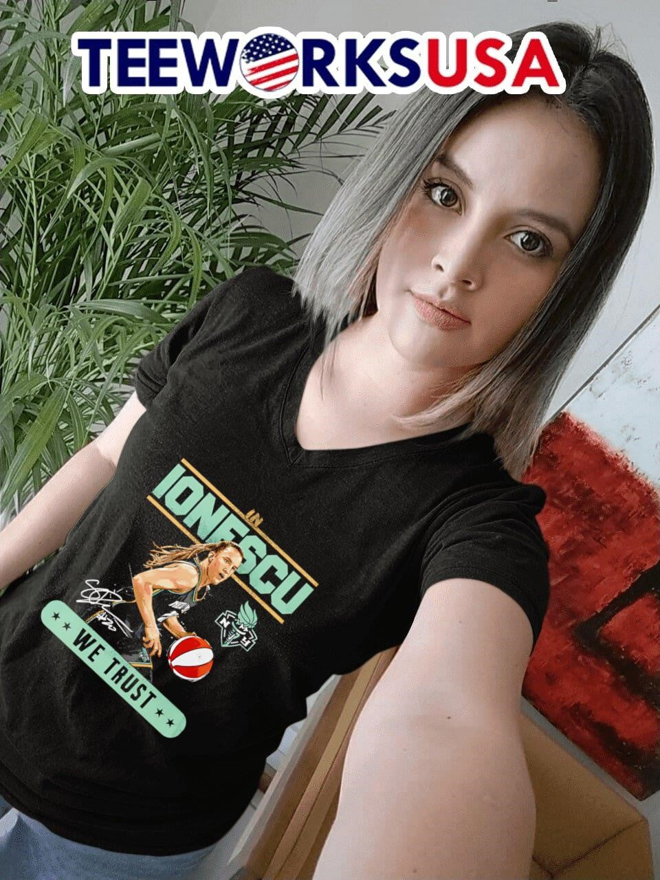 In Sabrina Ionescu we trust - Adult & Kids T-Shirts, Sweatshirts & Hoodies apparel design preview 7