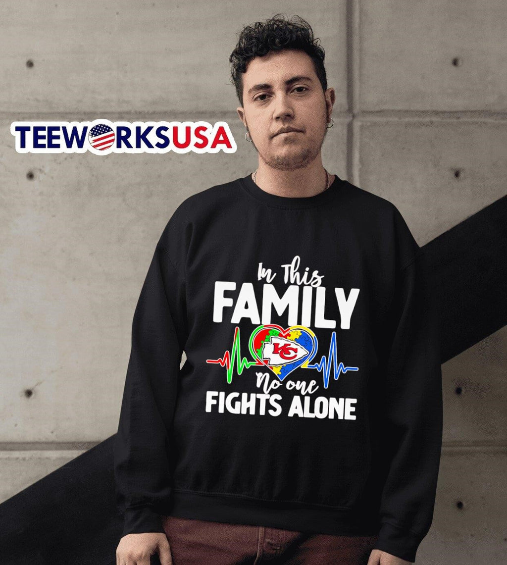 In this family no one fights alone Kansas City Chiefs - Adult & Kids T-Shirts, Sweatshirts & Hoodies apparel design preview 6