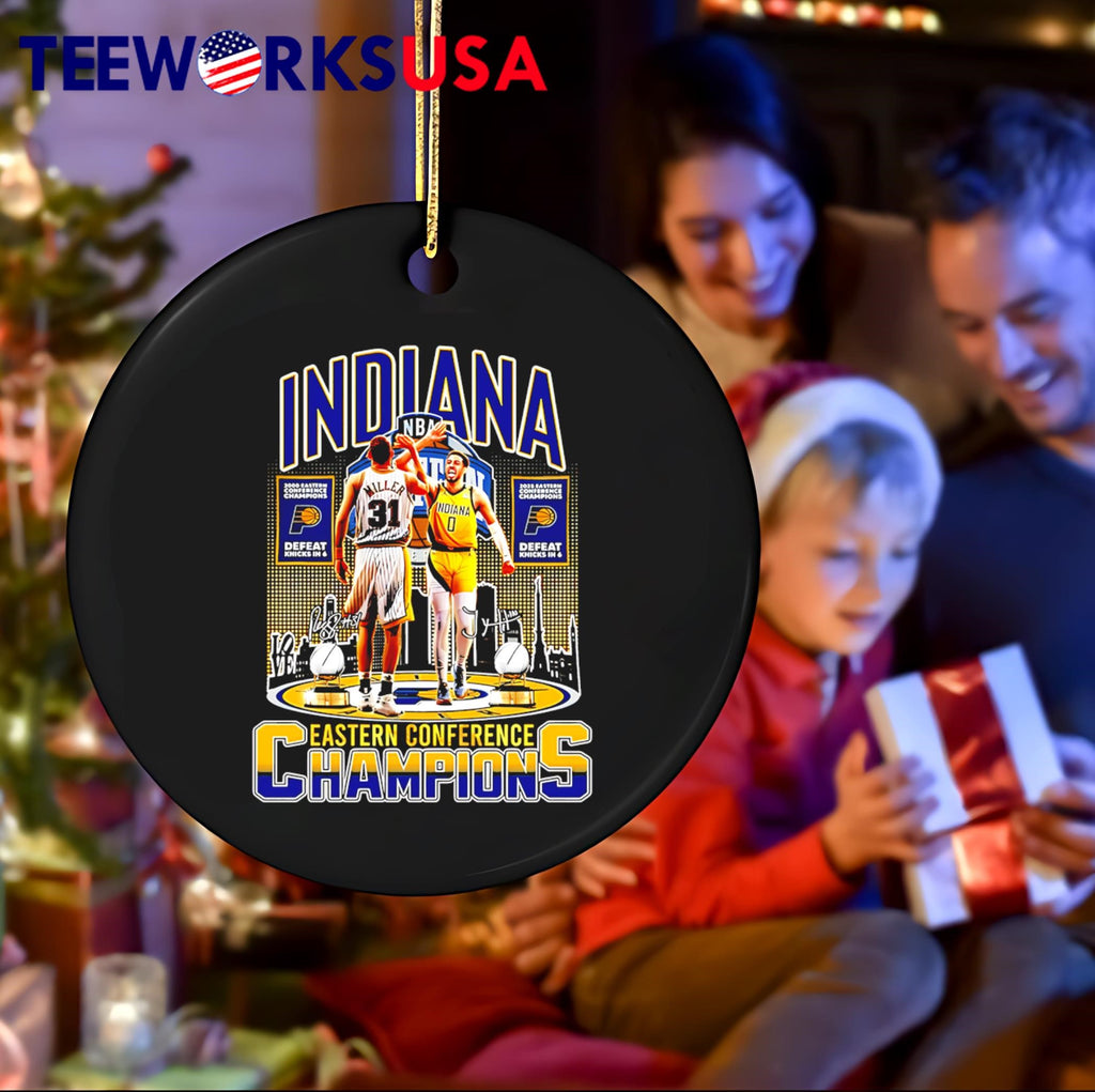 Indiana Pacers Eastern Conference Champions Signature - Adult & Kids T-Shirts, Sweatshirts & Hoodies apparel design preview 4