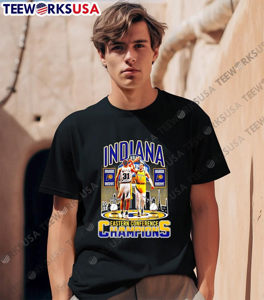 Indiana Pacers Eastern Conference Champions Signature - Adult & Kids T-Shirts, Sweatshirts & Hoodies apparel design preview 1