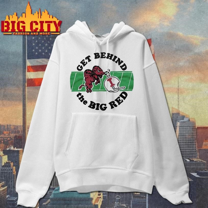 Indiana University Get Behind The Big Red - Adult & Kids T-Shirts, Sweatshirts & Hoodies apparel design preview 2
