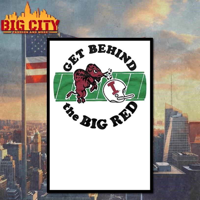 Indiana University Get Behind The Big Red - Adult & Kids T-Shirts, Sweatshirts & Hoodies apparel design preview 4