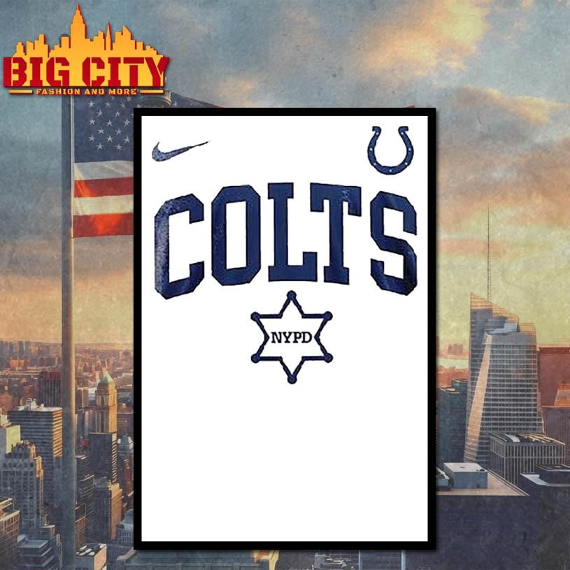 Indianapolis Colts Nypd 180th Anniversary Logo - Adult & Kids T-Shirts, Sweatshirts & Hoodies apparel design preview 4
