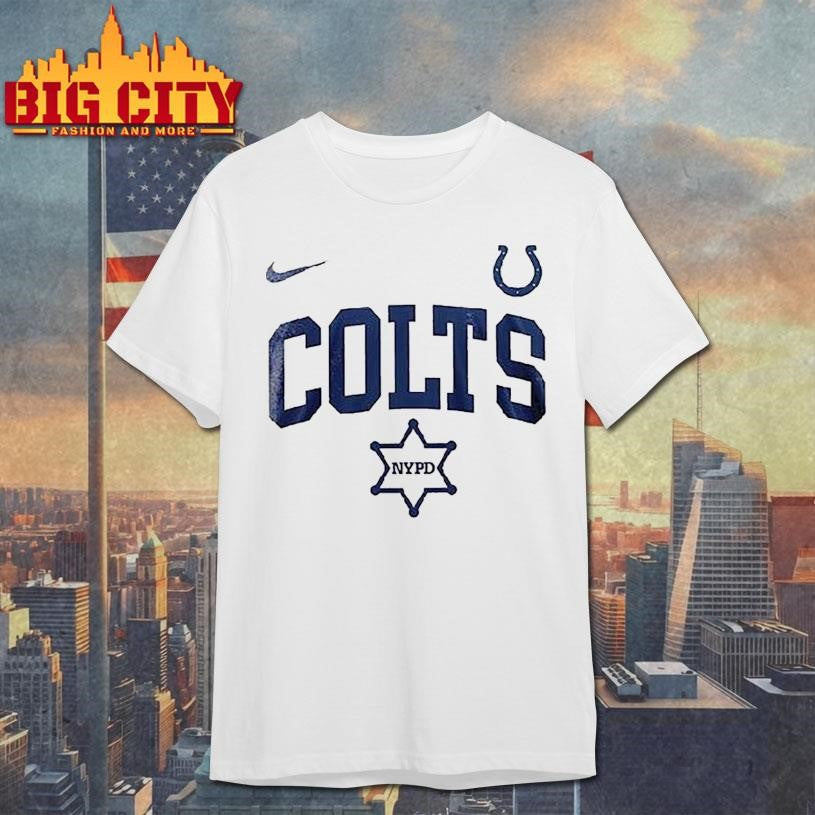 Indianapolis Colts Nypd 180th Anniversary Logo - Adult & Kids T-Shirts, Sweatshirts & Hoodies apparel design preview 1