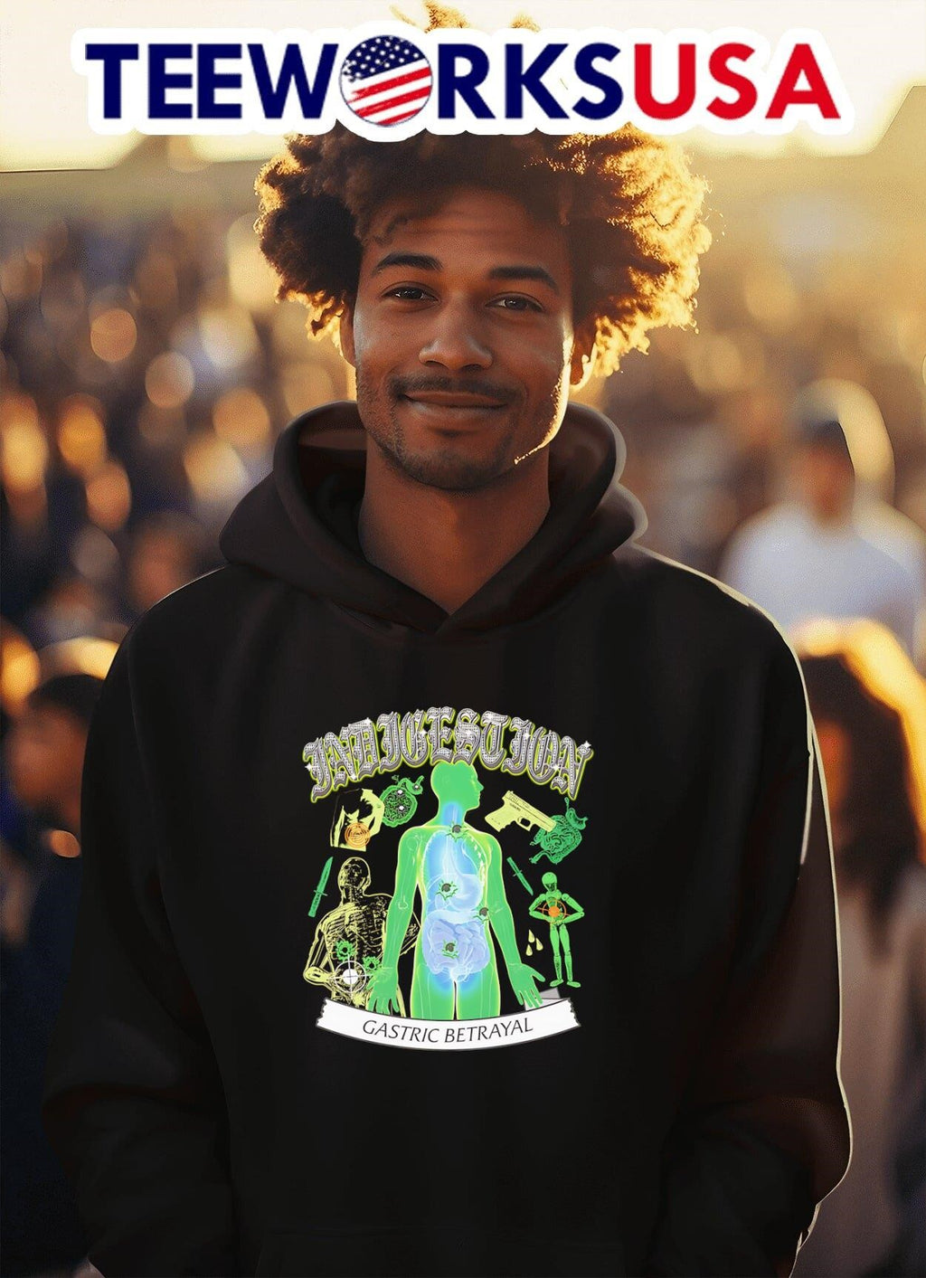 Indigestion Gastric Betrayal by @ArcaneBullshit - Adult & Kids T-Shirts, Sweatshirts & Hoodies apparel design preview 2