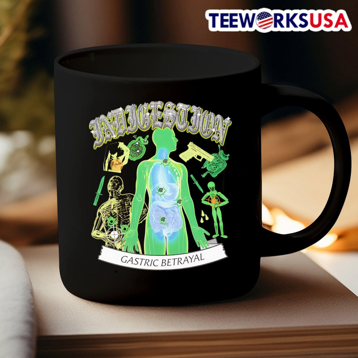 Indigestion Gastric Betrayal by @ArcaneBullshit - Adult & Kids T-Shirts, Sweatshirts & Hoodies apparel design preview 3