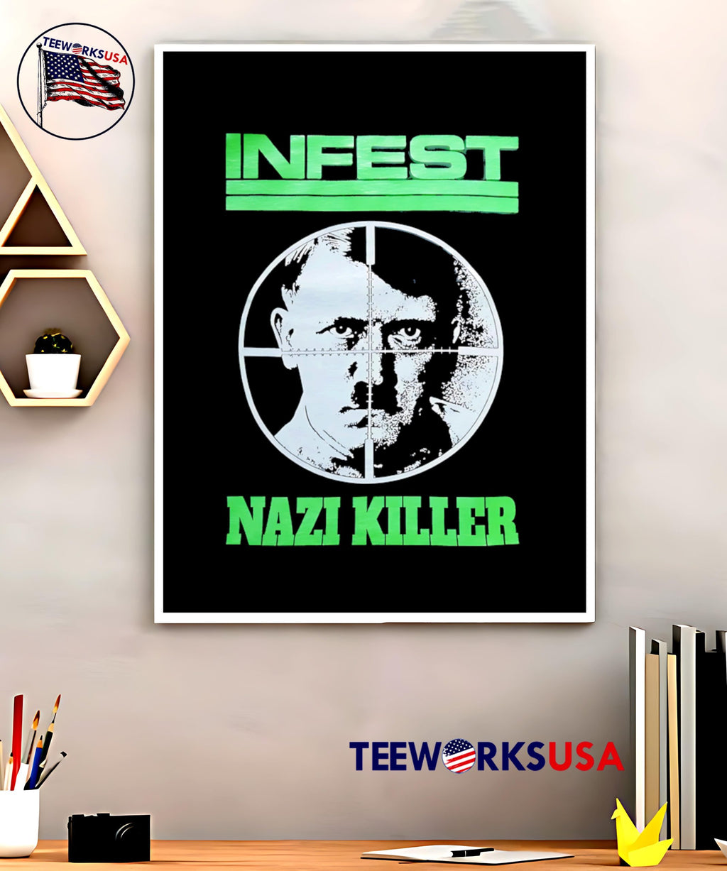 Infest Nazi Killer Hitler - Adult & Kids T-Shirts, Sweatshirts & Hoodies apparel design preview 5