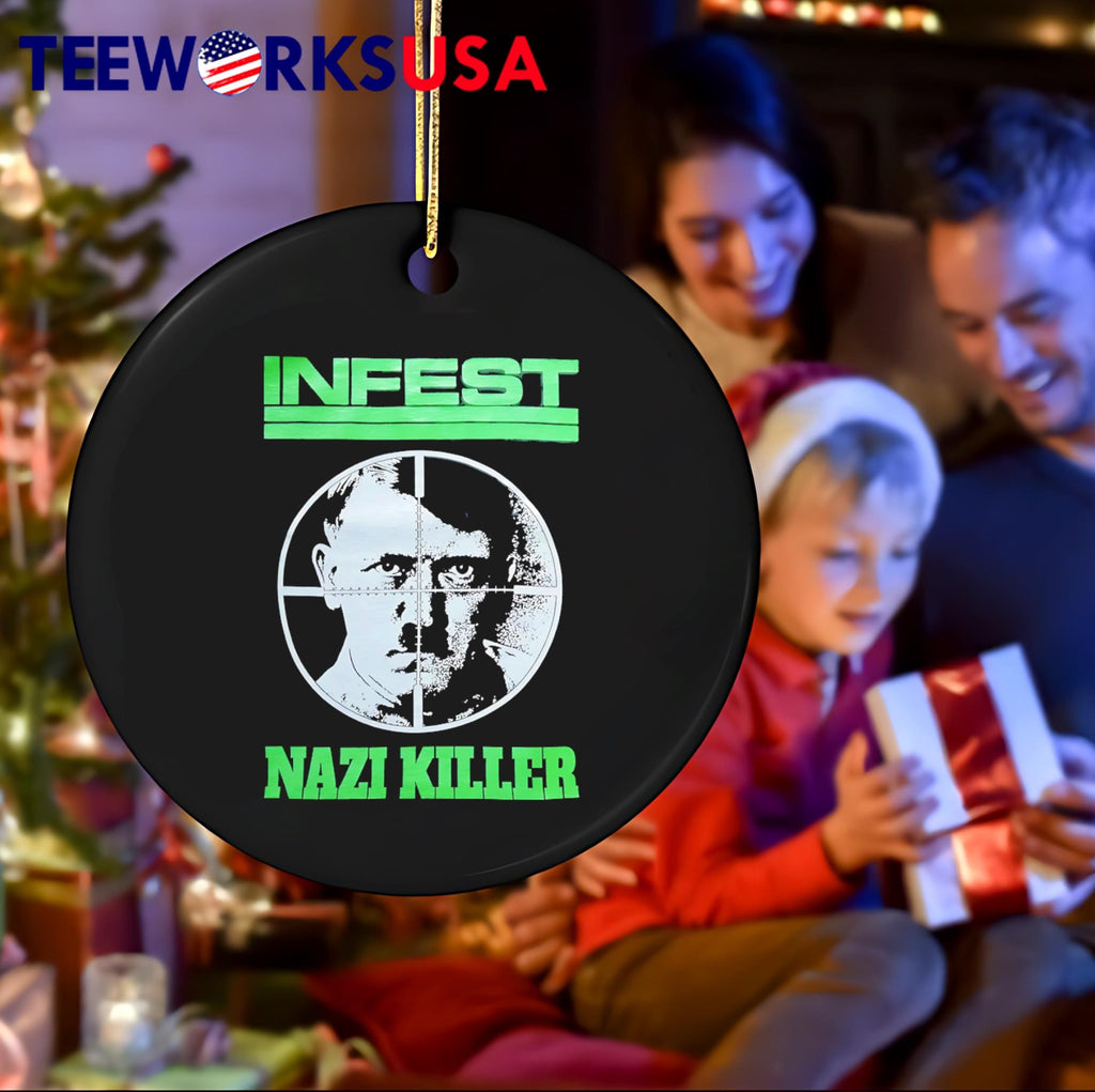 Infest Nazi Killer Hitler - Adult & Kids T-Shirts, Sweatshirts & Hoodies apparel design preview 4