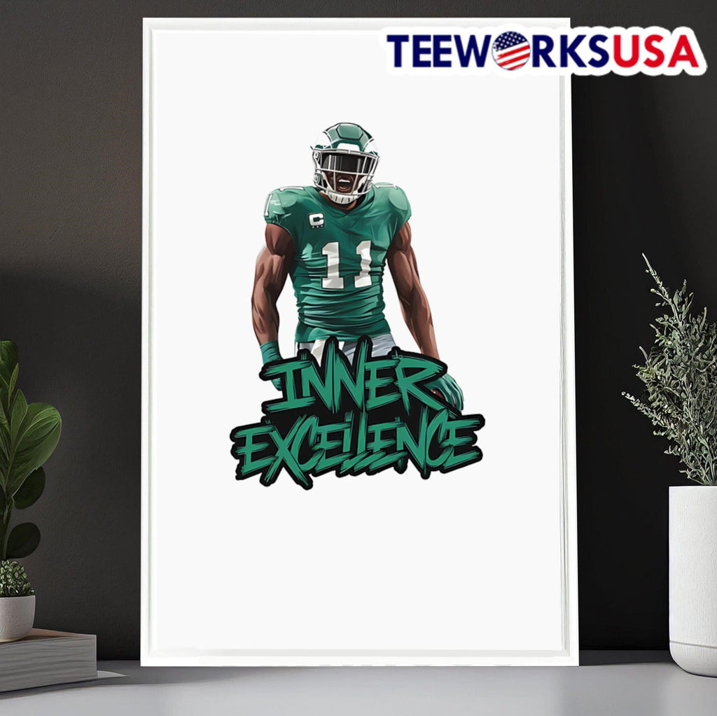 Inner Excellence 11 AJ Brown - Adult & Kids T-Shirts, Sweatshirts & Hoodies apparel design preview 6