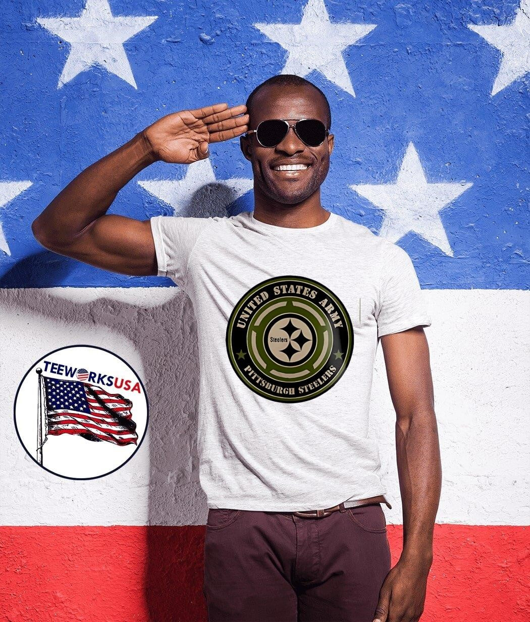 Steelers united states army military appreciation - Adult & Kids T-Shirts, Sweatshirts & Hoodies apparel design preview 1