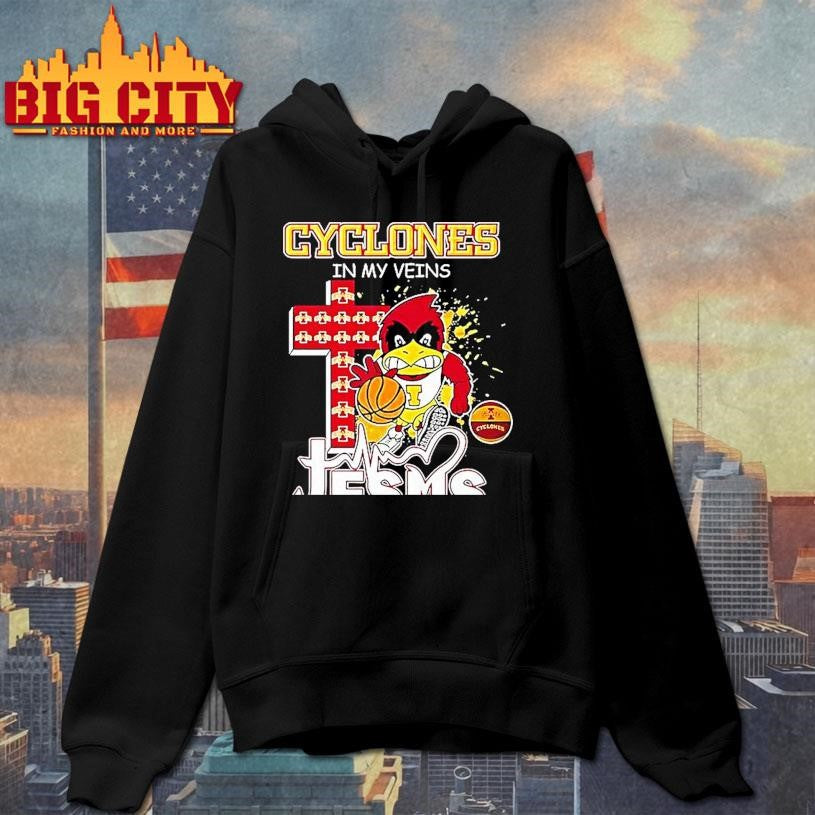 Iowa State Cyclones Basketball In My Veins And Jesus - Adult & Kids T-Shirts, Sweatshirts & Hoodies apparel design preview 2