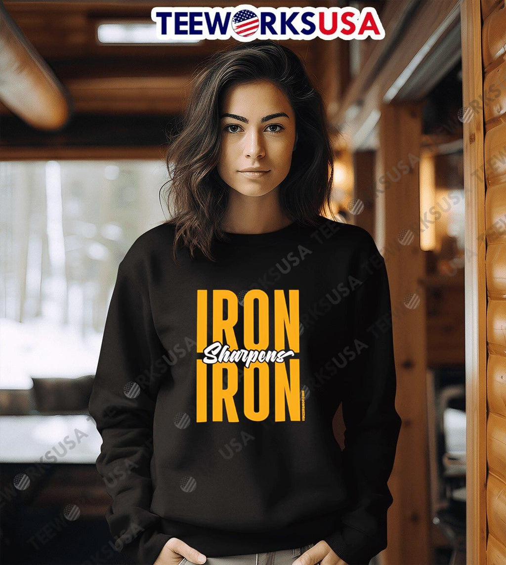 Iron Sharpens Pittsburgh Sports - Adult & Kids T-Shirts, Sweatshirts & Hoodies apparel design preview 3