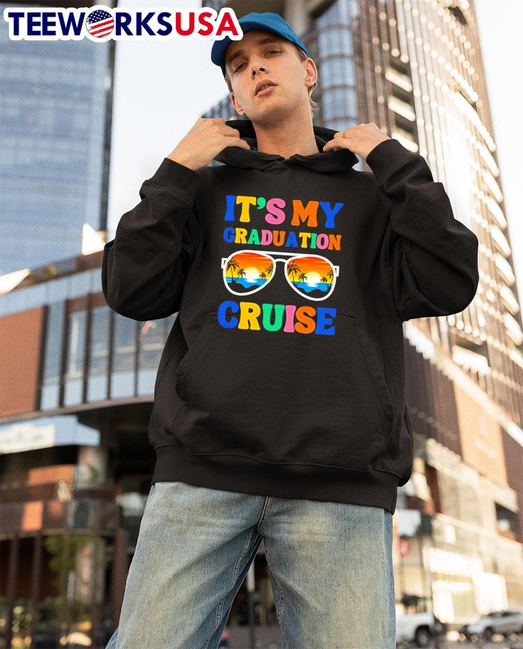 It's My Graduation Cruise - Adult & Kids T-Shirts, Sweatshirts & Hoodies apparel design preview 3