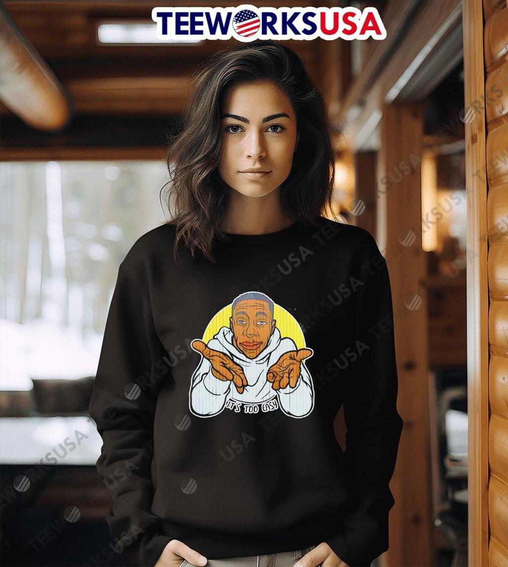 It's Too Easy Khaby Lame Christmas - Adult & Kids T-Shirts, Sweatshirts & Hoodies apparel design preview 3