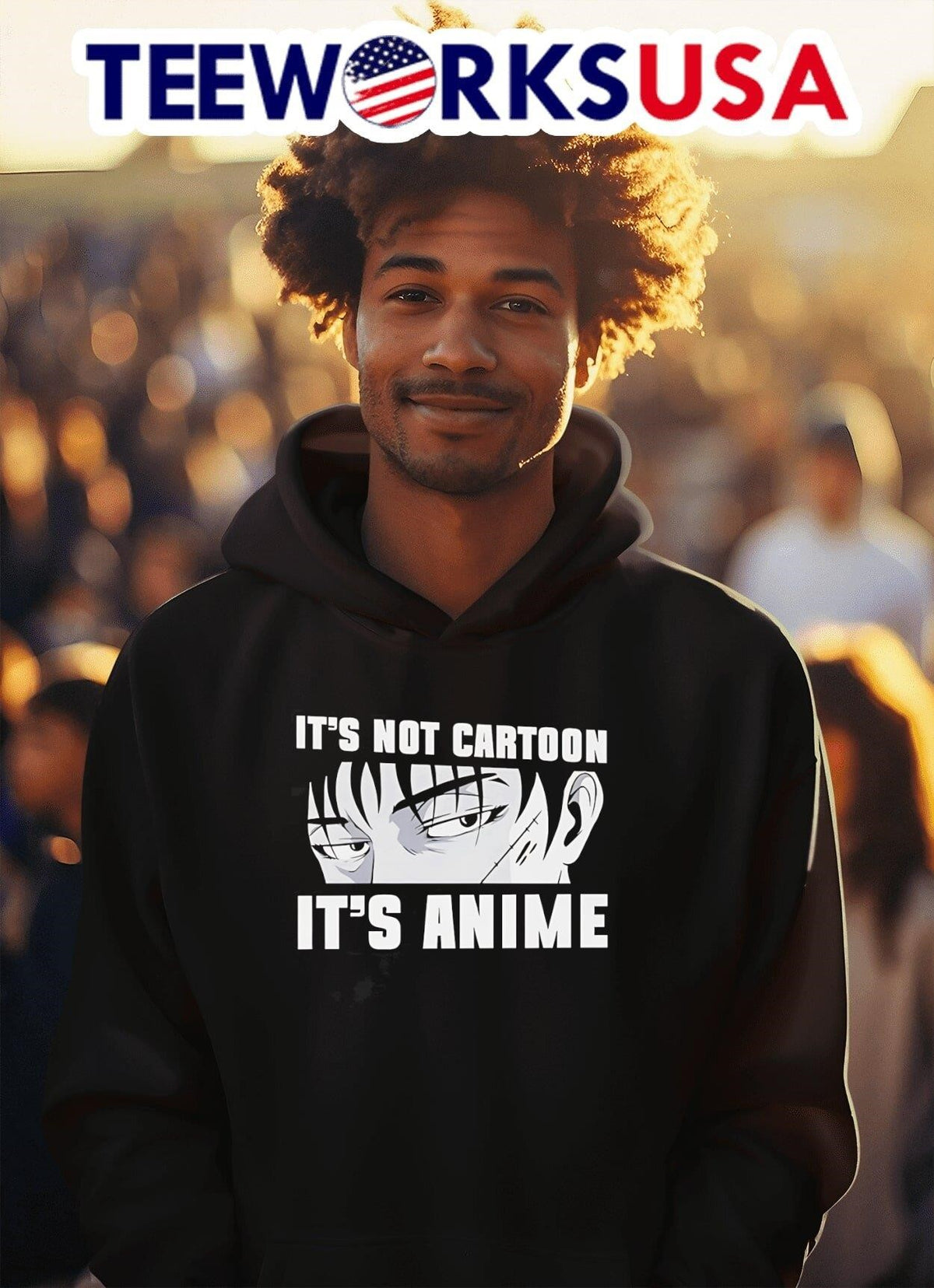 It's not cartoon anime - Adult & Kids T-Shirts, Sweatshirts & Hoodies apparel design preview 2