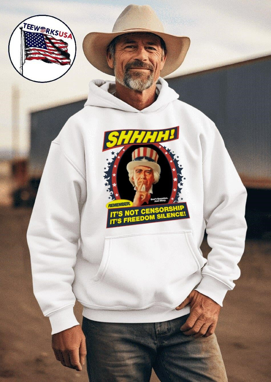It's not censorship Freedom Silence - Adult & Kids T-Shirts, Sweatshirts & Hoodies apparel design preview 2