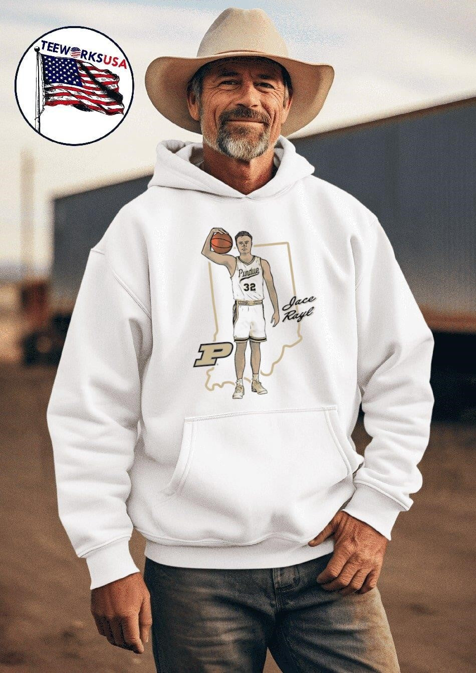 Jace Rayl Native Purdue Boilermakers - Adult & Kids T-Shirts, Sweatshirts & Hoodies apparel design preview 2