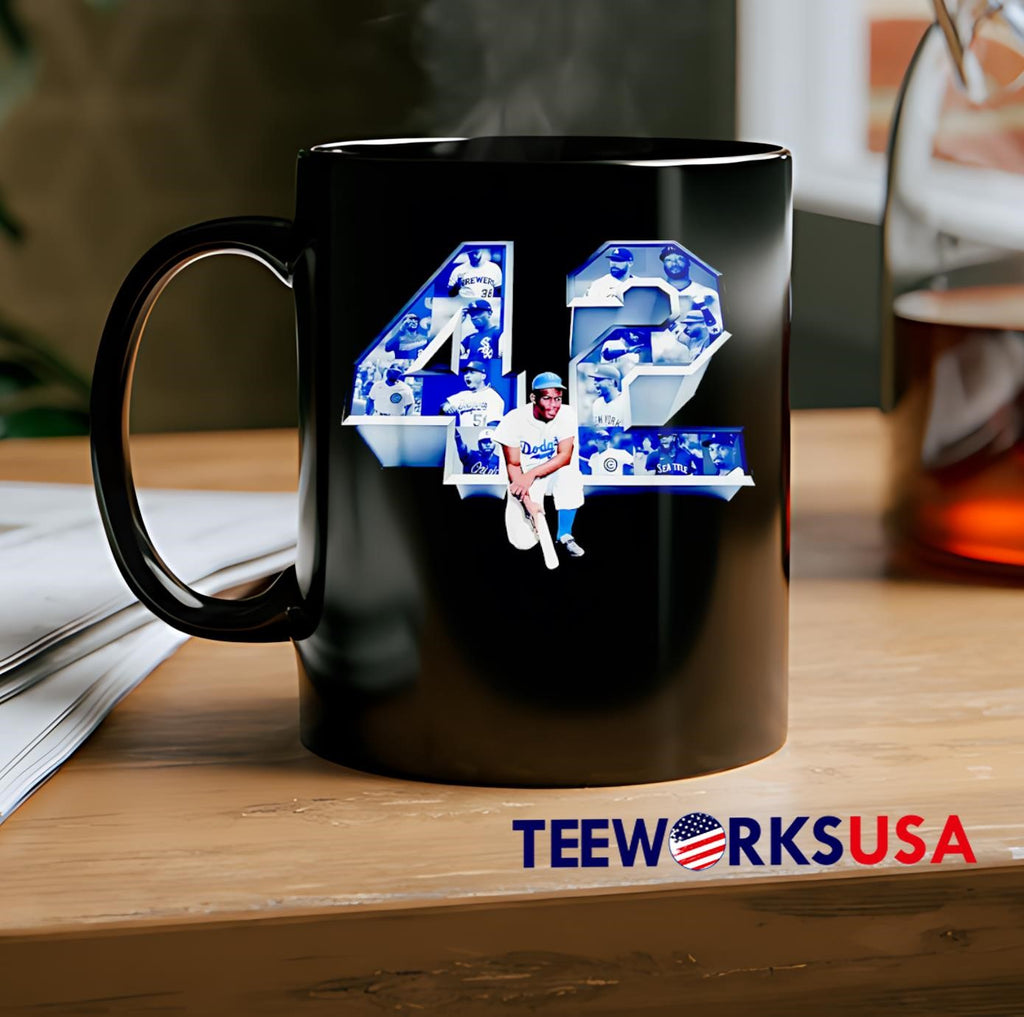 Jackie Robinson 42 Brooklyn Dodgers - Adult & Kids T-Shirts, Sweatshirts & Hoodies apparel design preview 2