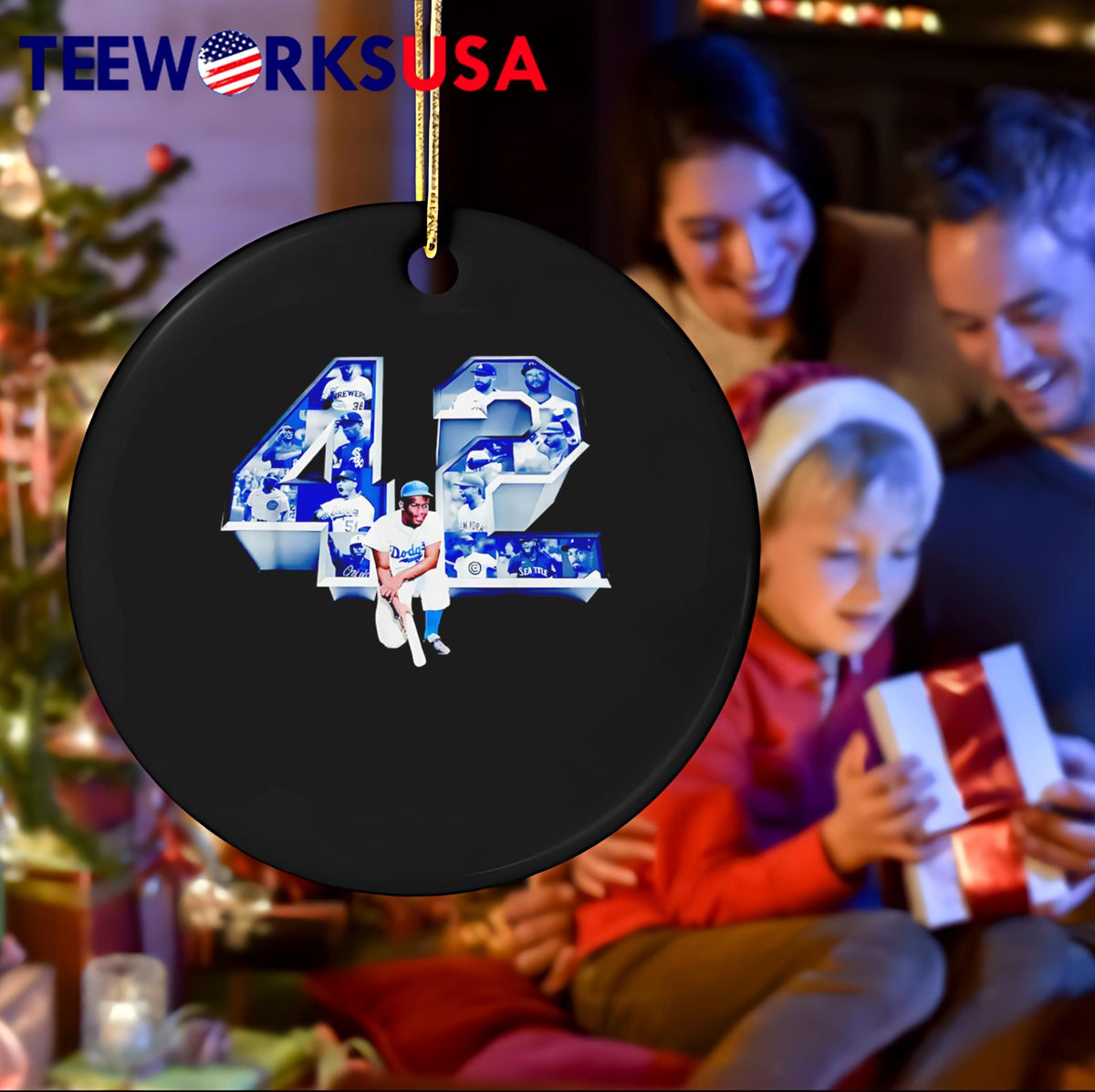 Jackie Robinson 42 Brooklyn Dodgers - Adult & Kids T-Shirts, Sweatshirts & Hoodies apparel design preview 4
