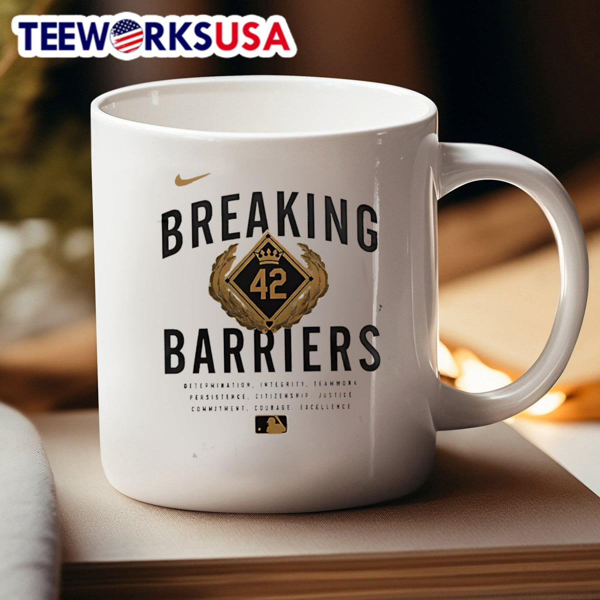 Jackie Robinson Black Breakin' Barriers Legend CC - Adult & Kids T-Shirts, Sweatshirts & Hoodies apparel design preview 4