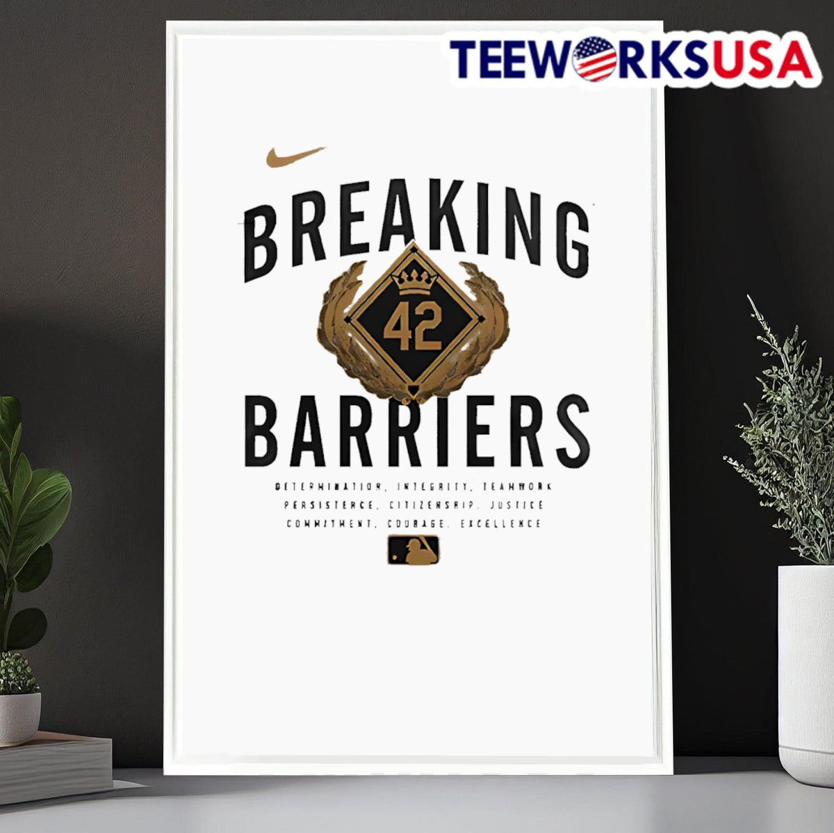 Jackie Robinson Black Breakin' Barriers Legend CC - Adult & Kids T-Shirts, Sweatshirts & Hoodies apparel design preview 6
