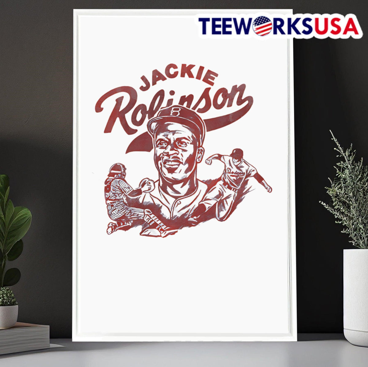 Jackie Robinson Brooklyn Dodgers player graphic - Adult & Kids T-Shirts, Sweatshirts & Hoodies apparel design preview 6