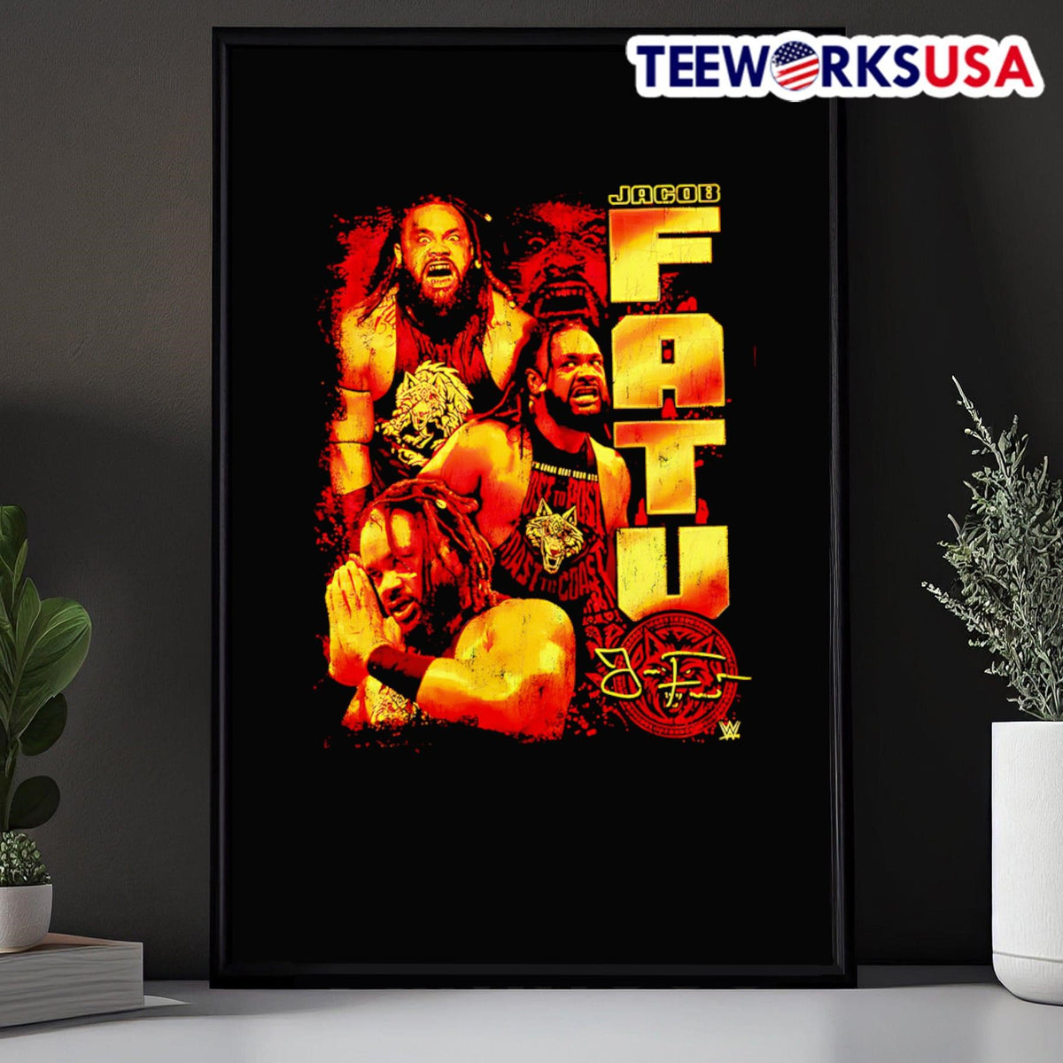 Jacob Fatu three wolf moon - Adult & Kids T-Shirts, Sweatshirts & Hoodies apparel design preview 5