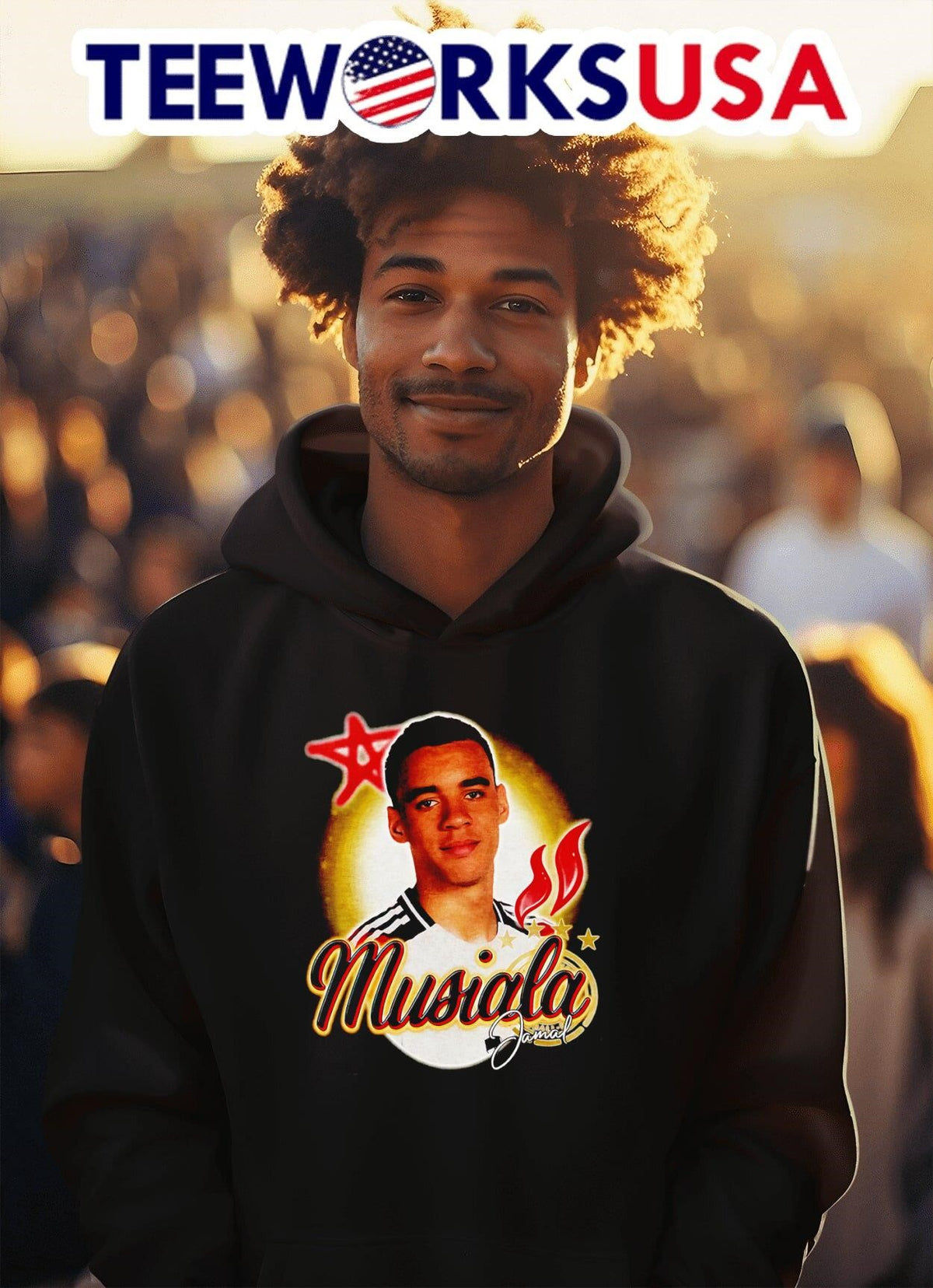 Jamal Musiala Euro 2024 - Adult & Kids T-Shirts, Sweatshirts & Hoodies apparel design preview 2