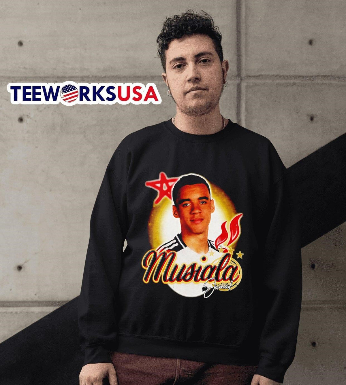 Jamal Musiala Euro 2024 - Adult & Kids T-Shirts, Sweatshirts & Hoodies apparel design preview 3
