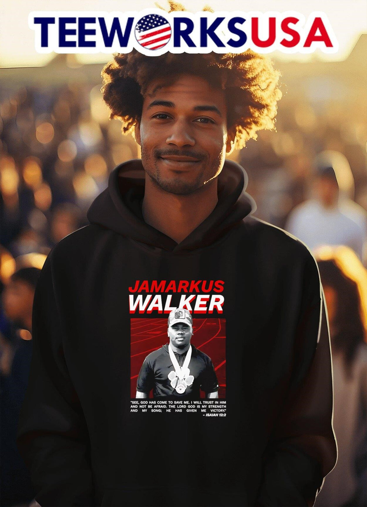 Jamarkus Walker see God has come to save me - Adult & Kids T-Shirts, Sweatshirts & Hoodies apparel design preview 2