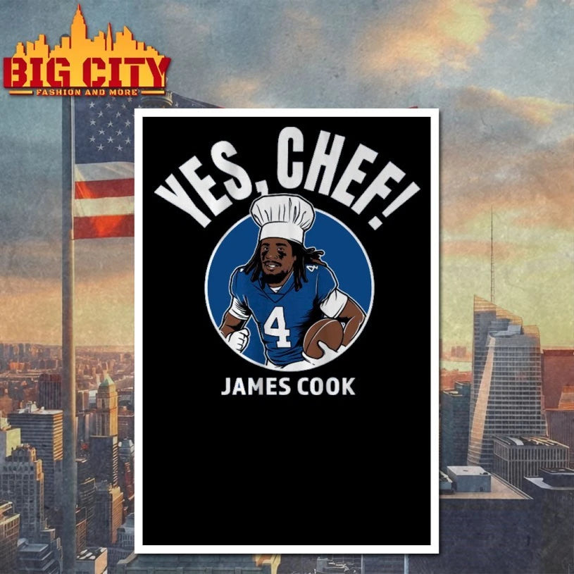 James Cook Buffalo Billls Yes Chef - Adult & Kids T-Shirts, Sweatshirts & Hoodies apparel design preview 4