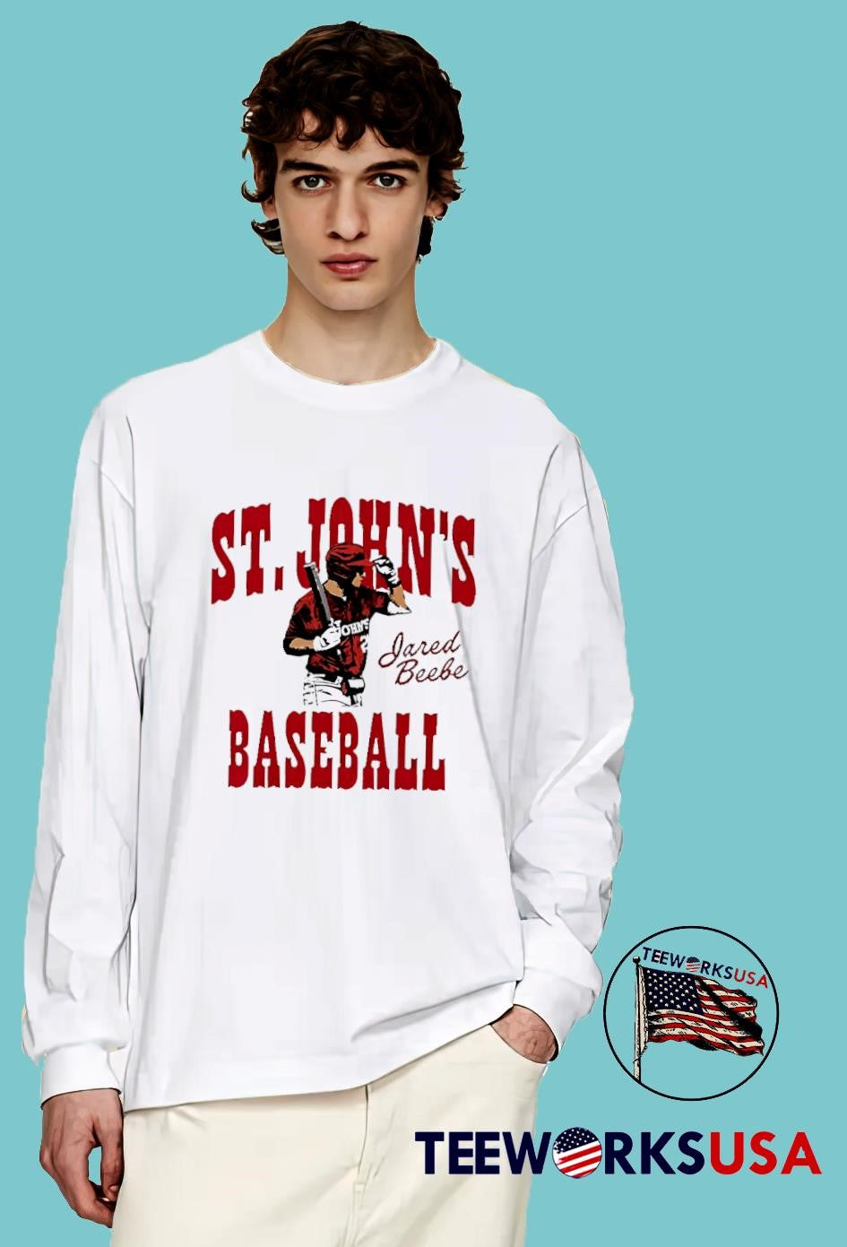 Jared beebe st. john's red storm cartoon - Adult & Kids T-Shirts, Sweatshirts & Hoodies apparel design preview 4