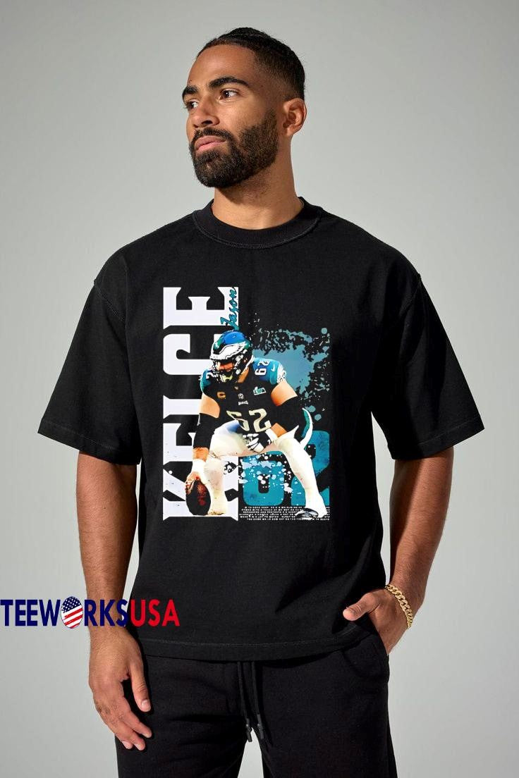 Jason Kelce Philadelphia Eagles classic - Adult & Kids T-Shirts, Sweatshirts & Hoodies apparel design preview 1