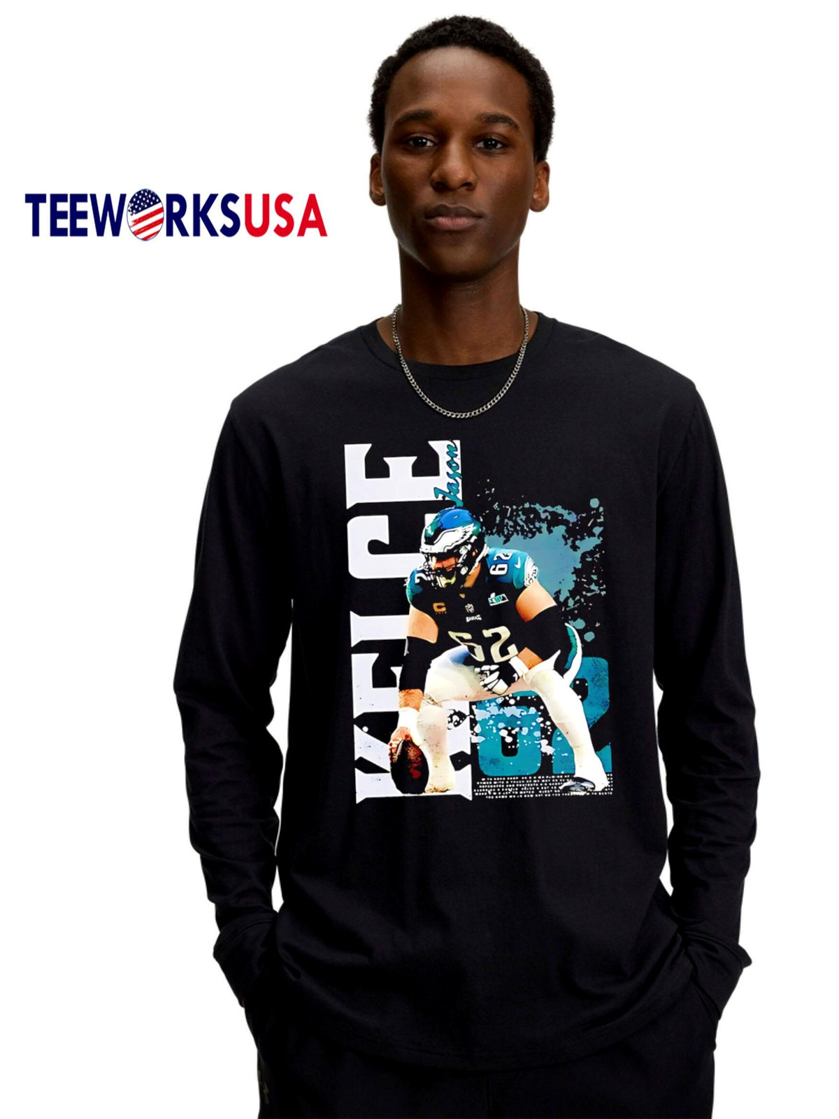 Jason Kelce Philadelphia Eagles classic - Adult & Kids T-Shirts, Sweatshirts & Hoodies apparel design preview 4