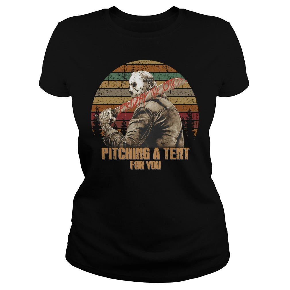 Jason Voorhees Pitching A Tent For You - Adult & Kids T-Shirts, Sweatshirts & Hoodies apparel design preview 2