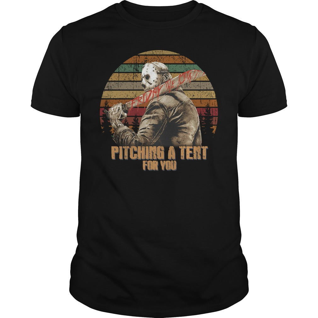 Jason Voorhees Pitching A Tent For You - Adult & Kids T-Shirts, Sweatshirts & Hoodies apparel design preview 1