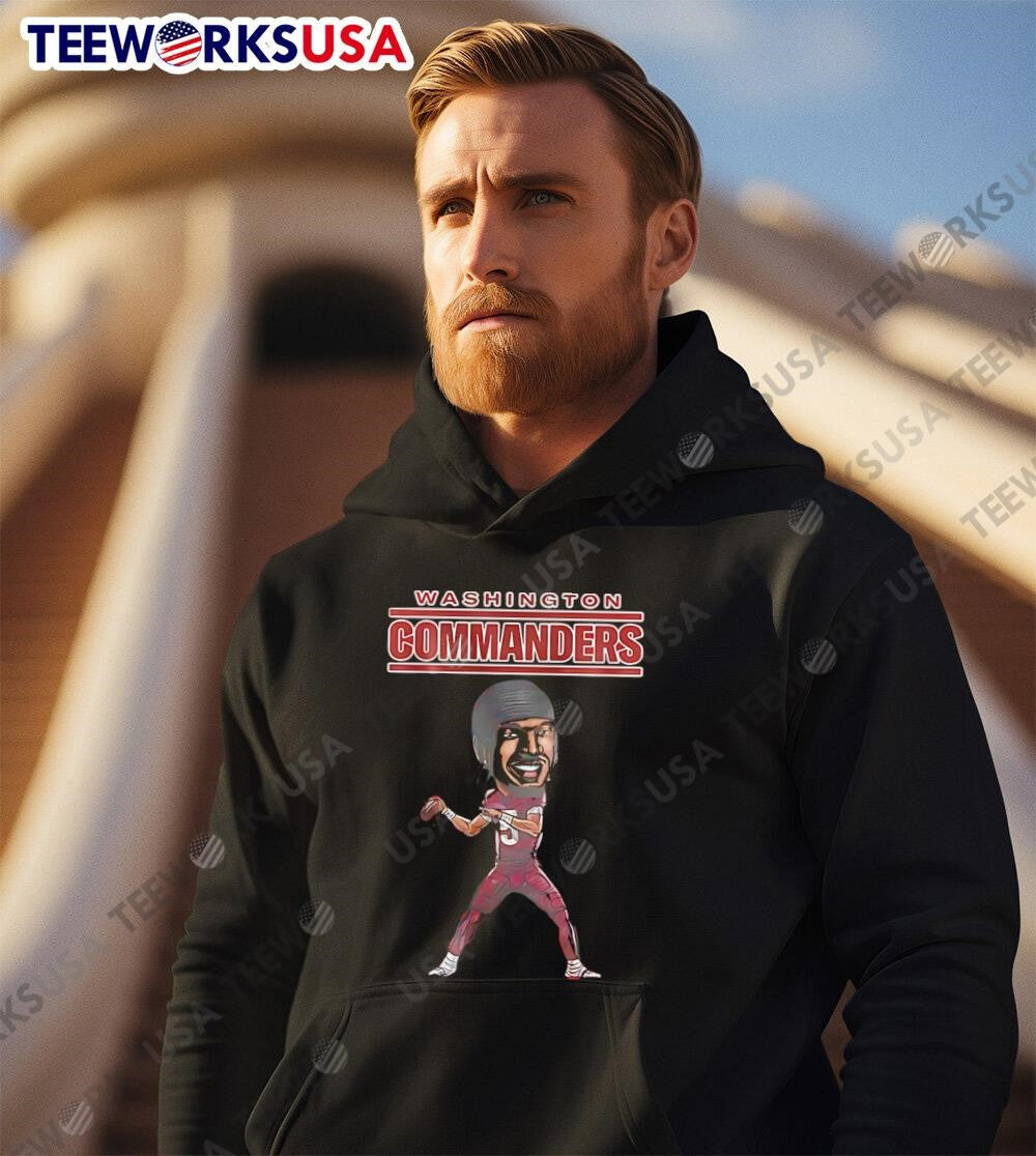Jayden Daniels Washington Commanders Pops - Adult & Kids T-Shirts, Sweatshirts & Hoodies apparel design preview 2