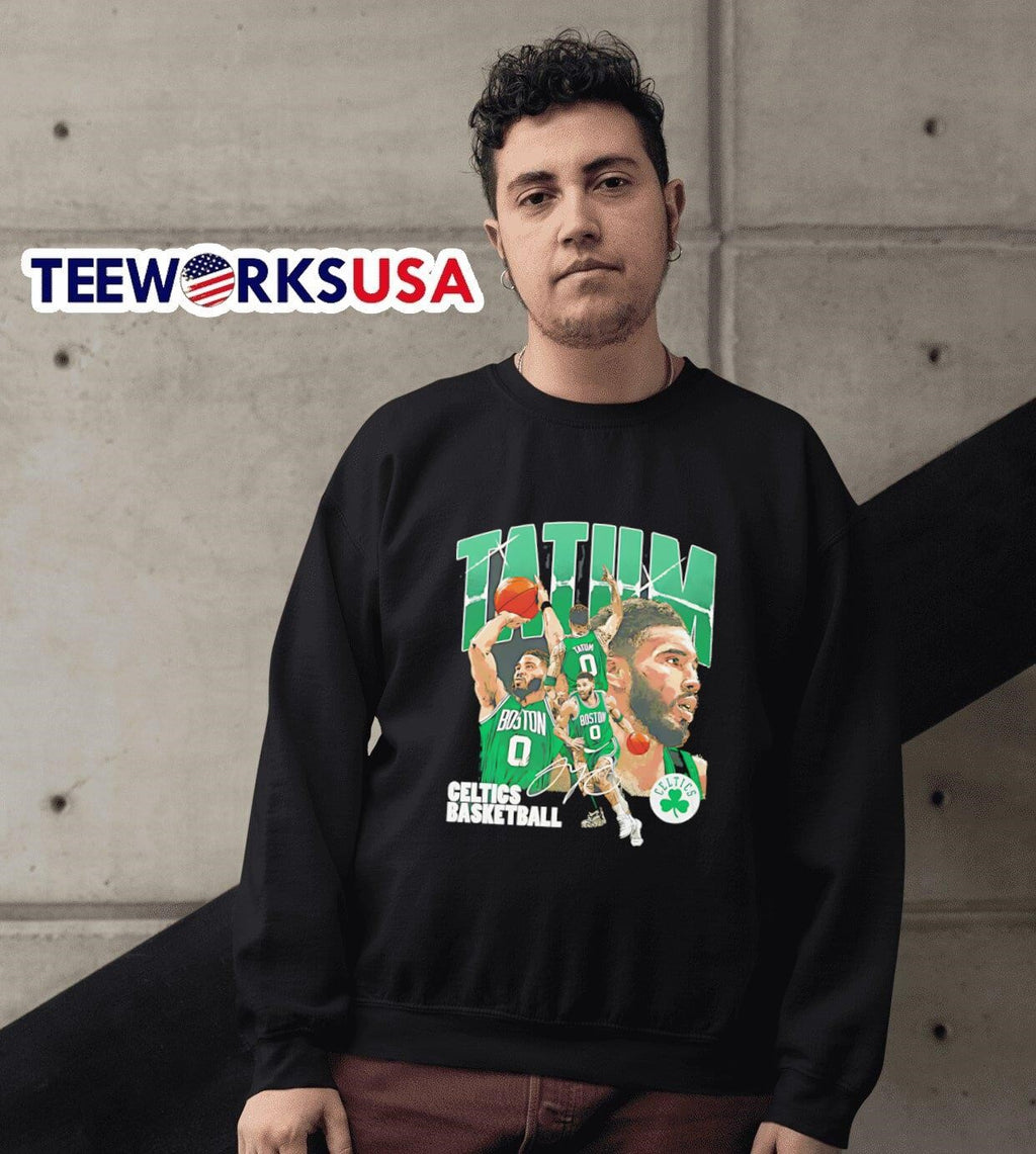 Jayson Tatum Boston Celtics collage - Adult & Kids T-Shirts, Sweatshirts & Hoodies apparel design preview 6