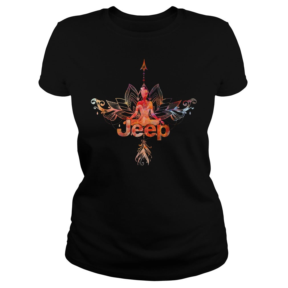Jeep Girl Yoga - Adult & Kids T-Shirts, Sweatshirts & Hoodies apparel design preview 2