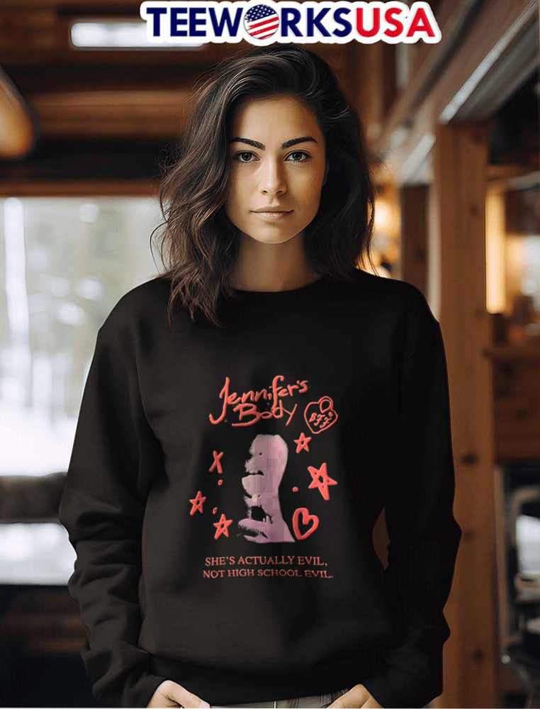 Jennifer's body bff she's actually evil not high - Adult & Kids T-Shirts, Sweatshirts & Hoodies apparel design preview 7