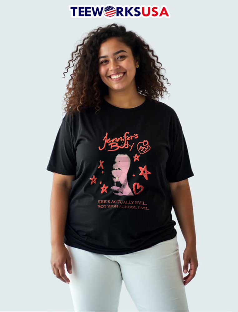 Jennifer's body bff she's actually evil not high - Adult & Kids T-Shirts, Sweatshirts & Hoodies apparel design preview 3