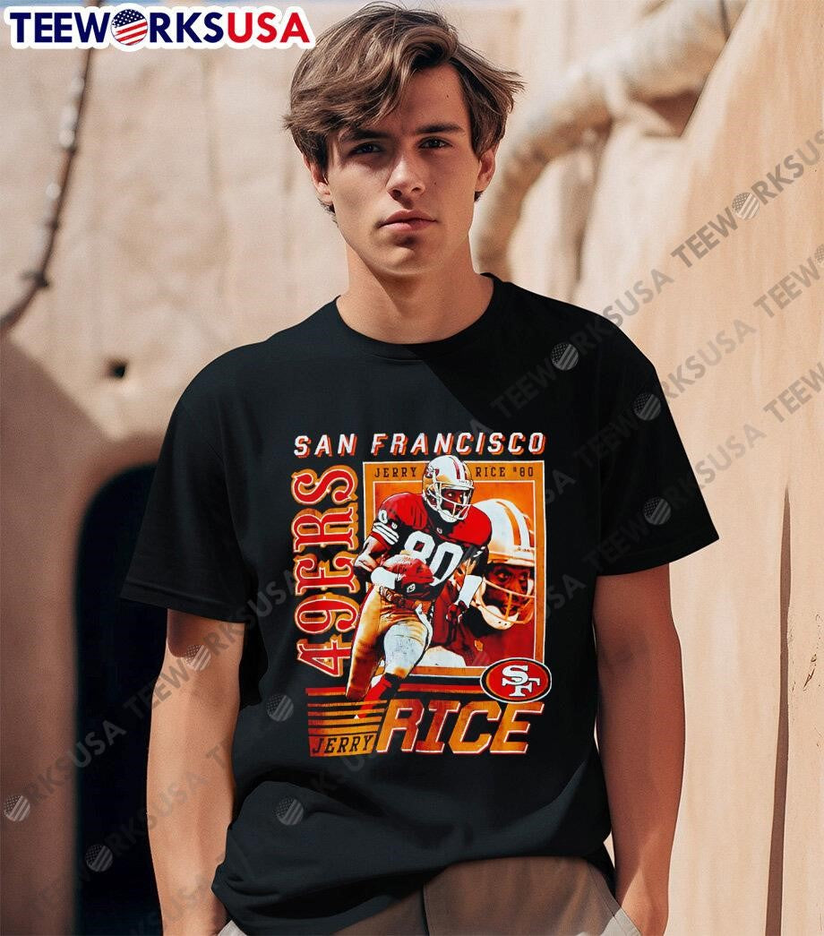 Jerry Rice no.80 San Francisco 49ers retro - Adult & Kids T-Shirts, Sweatshirts & Hoodies apparel design preview 1